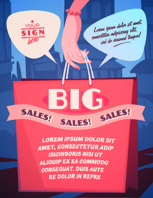 sales promotion poster design vector