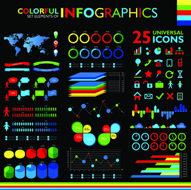 colorful infographic vector