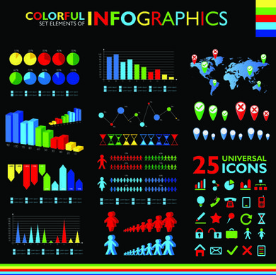 colorful infographic vector