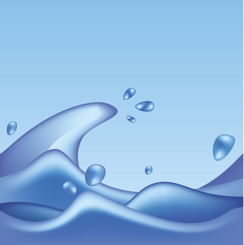 blue wave background vector