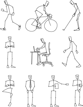 simple lines of human action vector