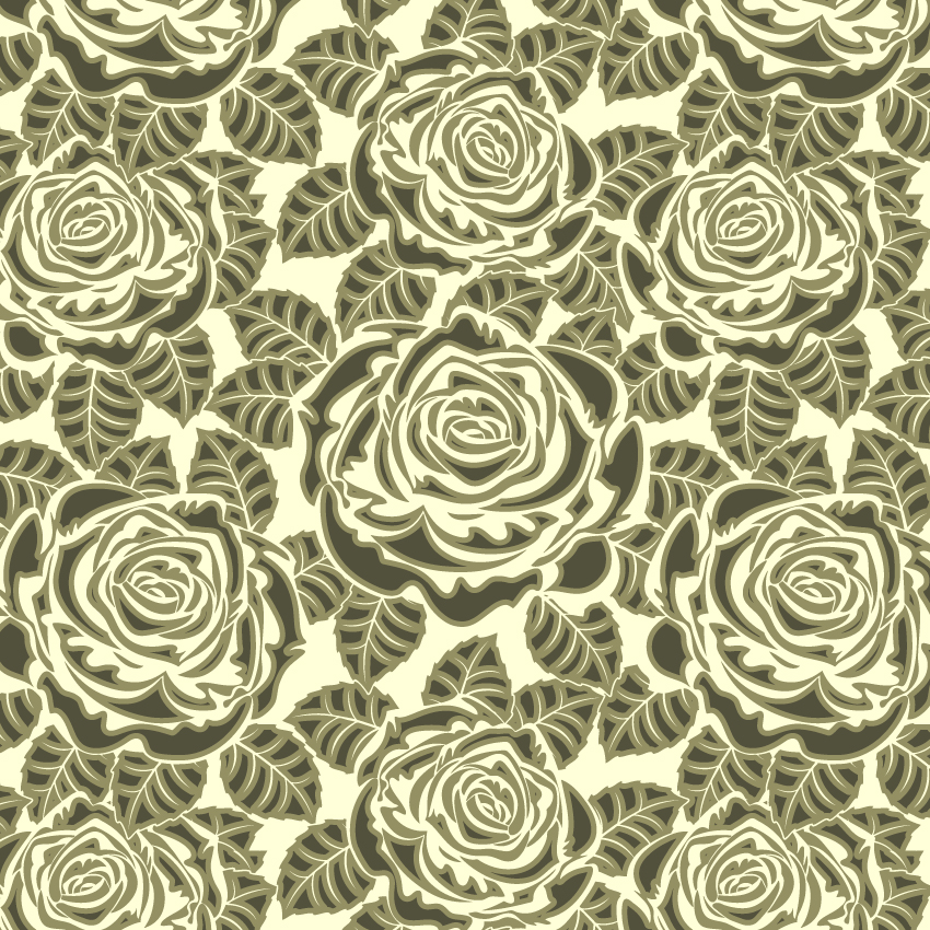 rose decorative pattern background design vector