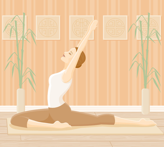 yoga girl vector