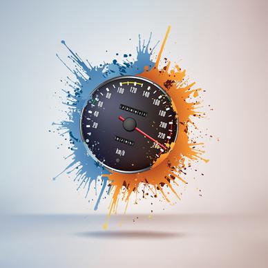 speedometer design element vector