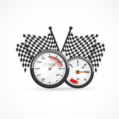 speedometer design element vector