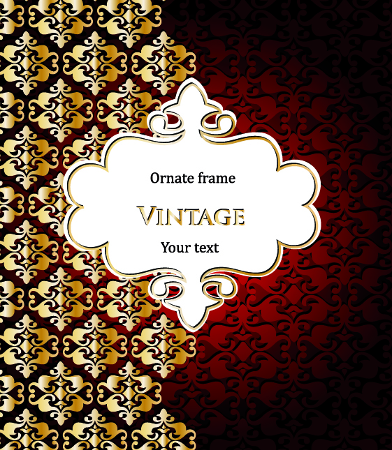 ornate floral frame background vector art