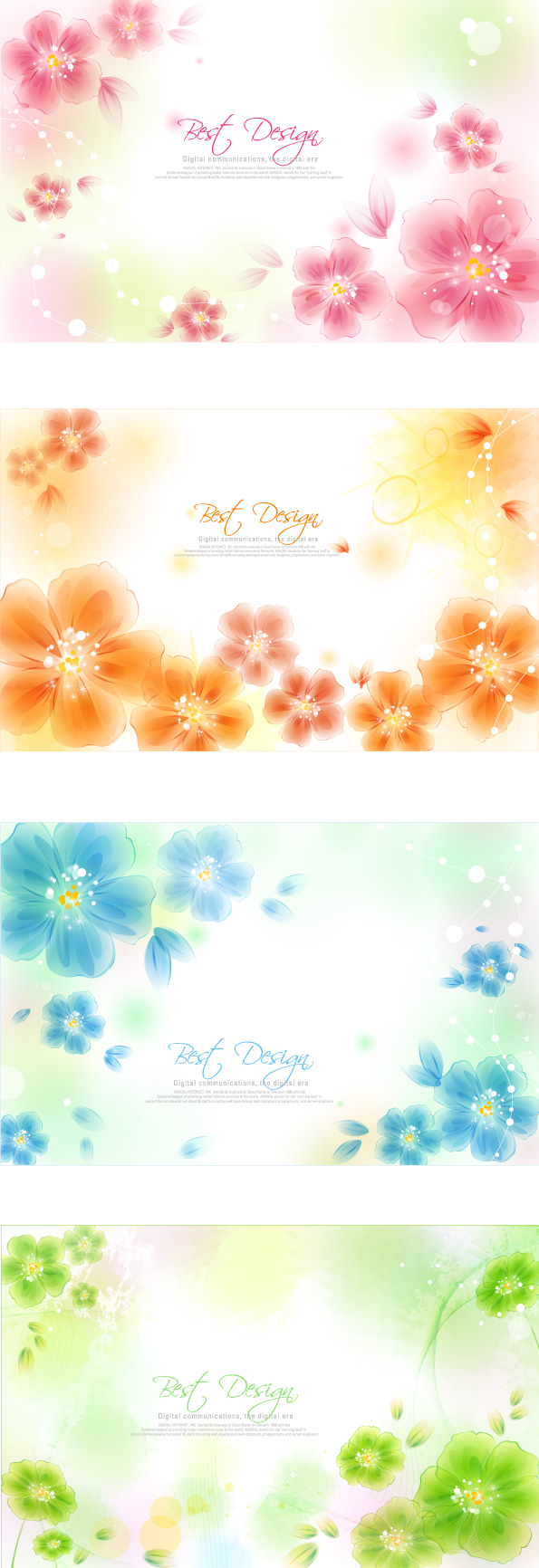 hazy flower background vector