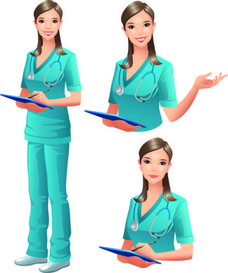 vector doctor design elements set