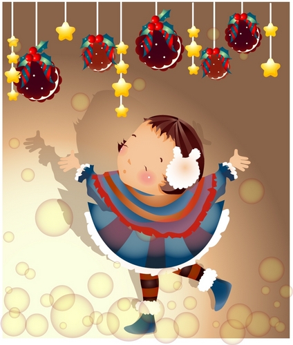 girl christmas style 2 vector