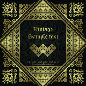 luxurious golden vintage patterns background