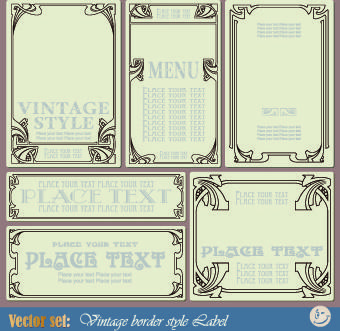 vintage border style design vector