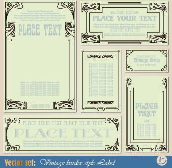 vintage border style design vector