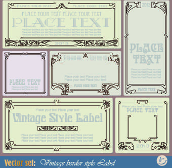 vintage border style design vector