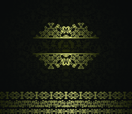 retro golden ornaments background