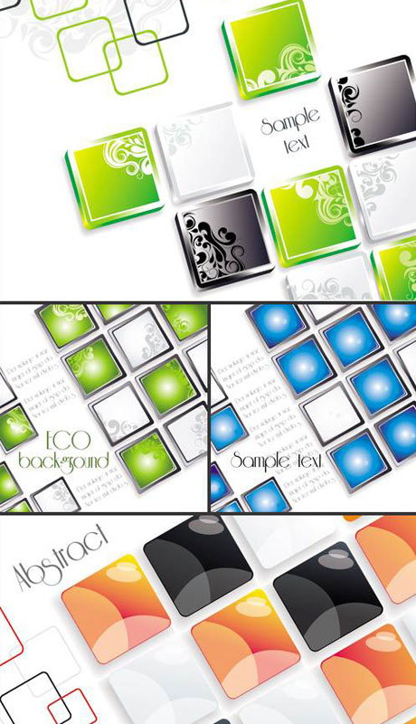 cool cube background art vector