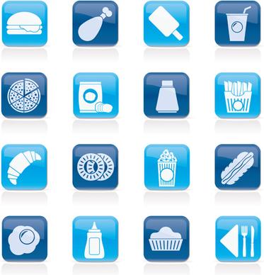 elements of food icons set