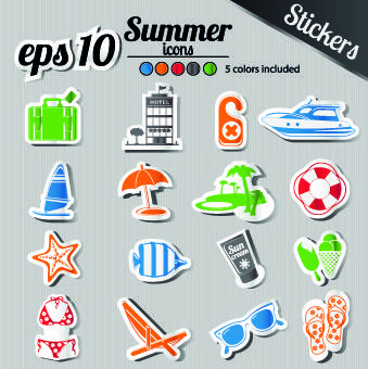 icons stickers vector