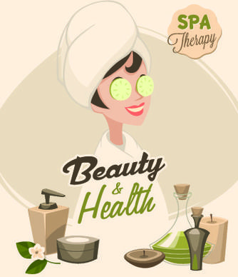 spa therapy and beauty vector