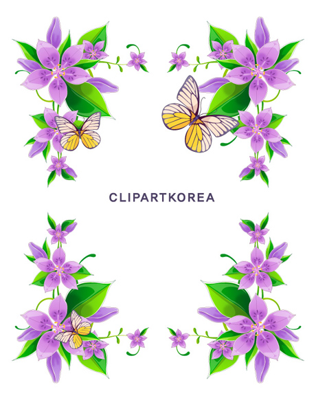 purple flower text box vector