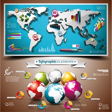 vectors infographics elements set