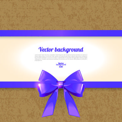 beautiful bow with background vector