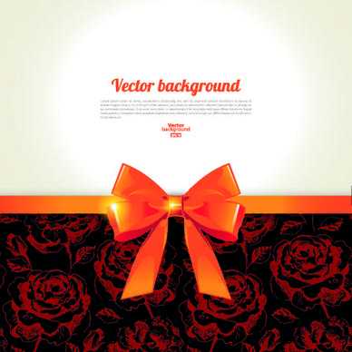 beautiful bow with background vector