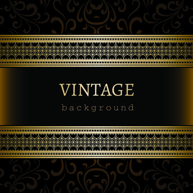 vintage golden backgrounds vector