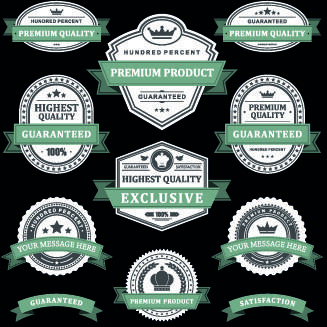 dark labels vector