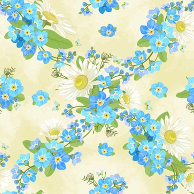 vivid flowers vector art