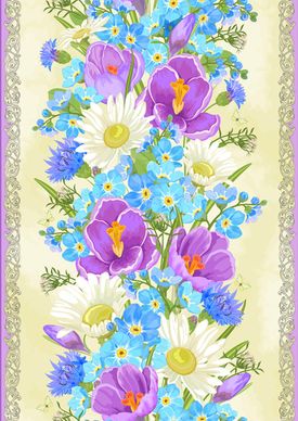 vivid flowers vector art