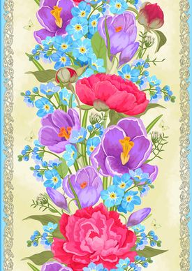 vivid flowers vector art