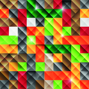 multicolored mosaics squares backgrounds