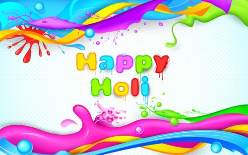 dynamic holi vector background