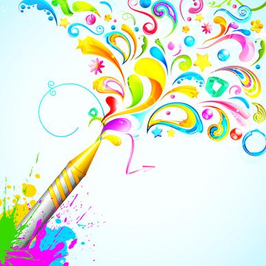 dynamic holi vector background