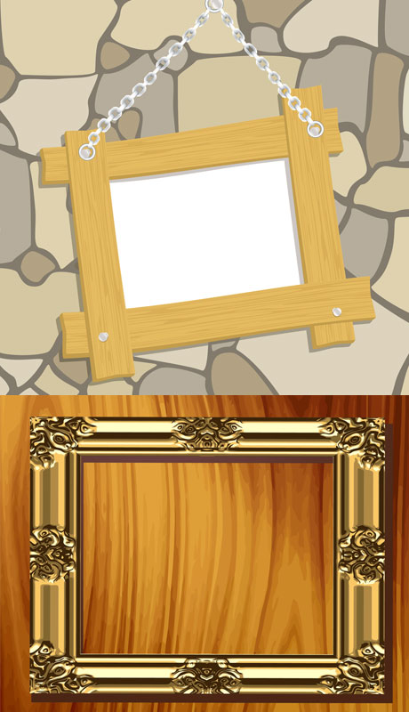 photo frames background vector