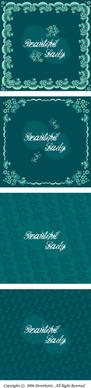 retor floral border vector