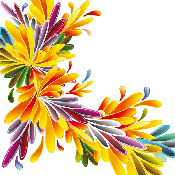 colorful flowers background vector art