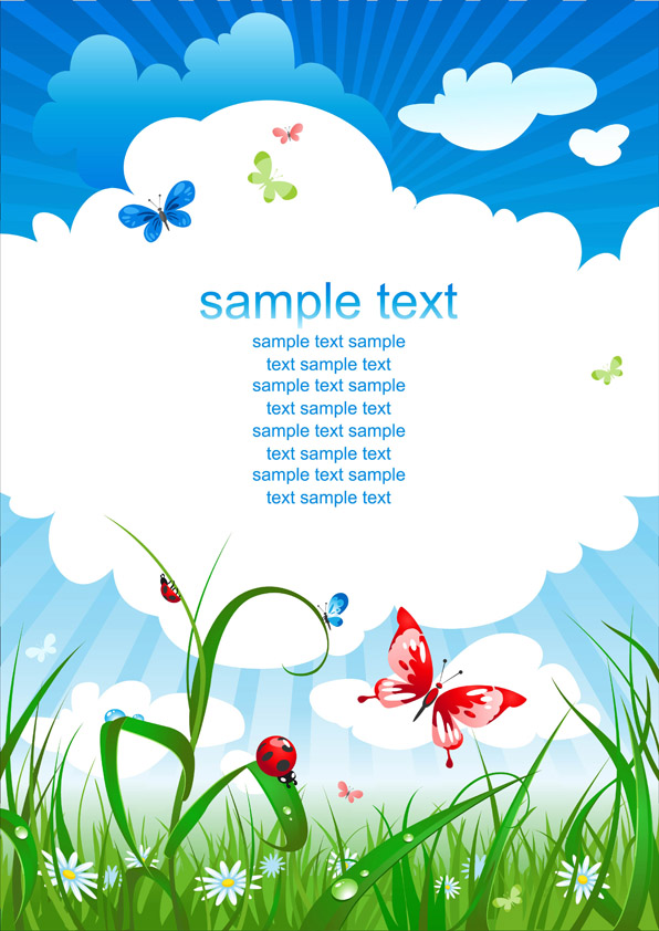 summer card background vector graphic