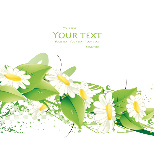 leaf and chrysanthemum design vector