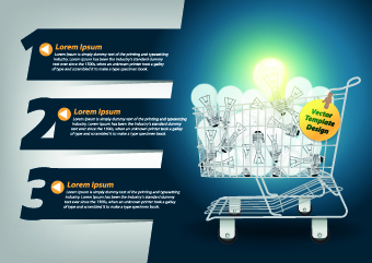 idea infographics with bulb vector graphic