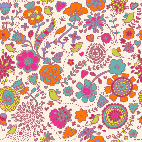 cute decorative pattern background vector