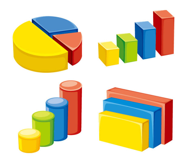 three dimensional data map vector graphic