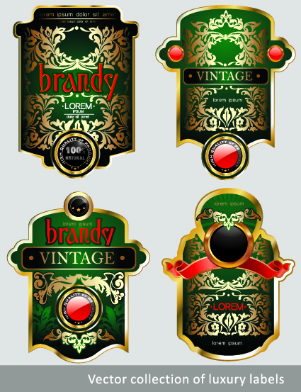 luxury vintage label vector