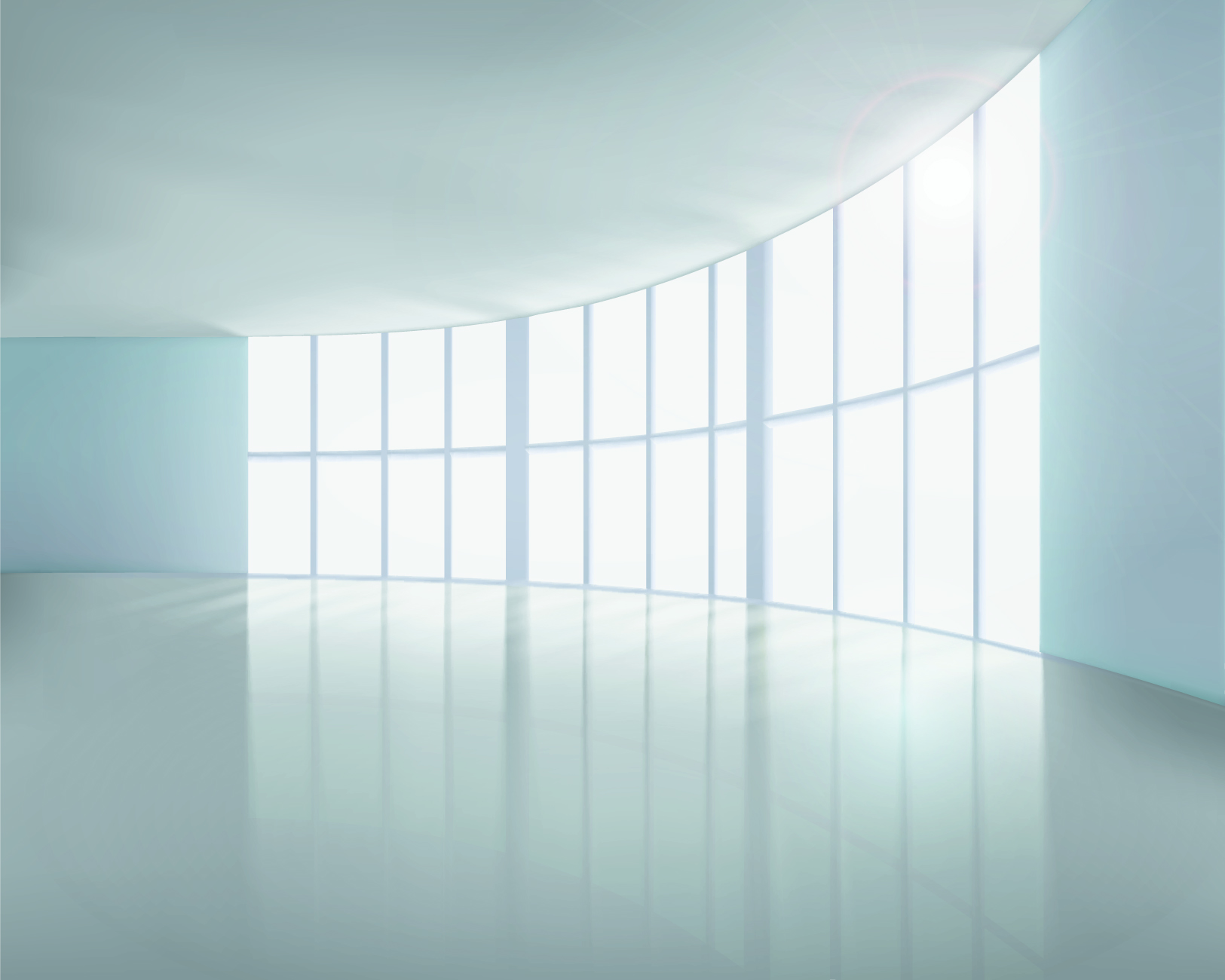 spacious empty white room design vector