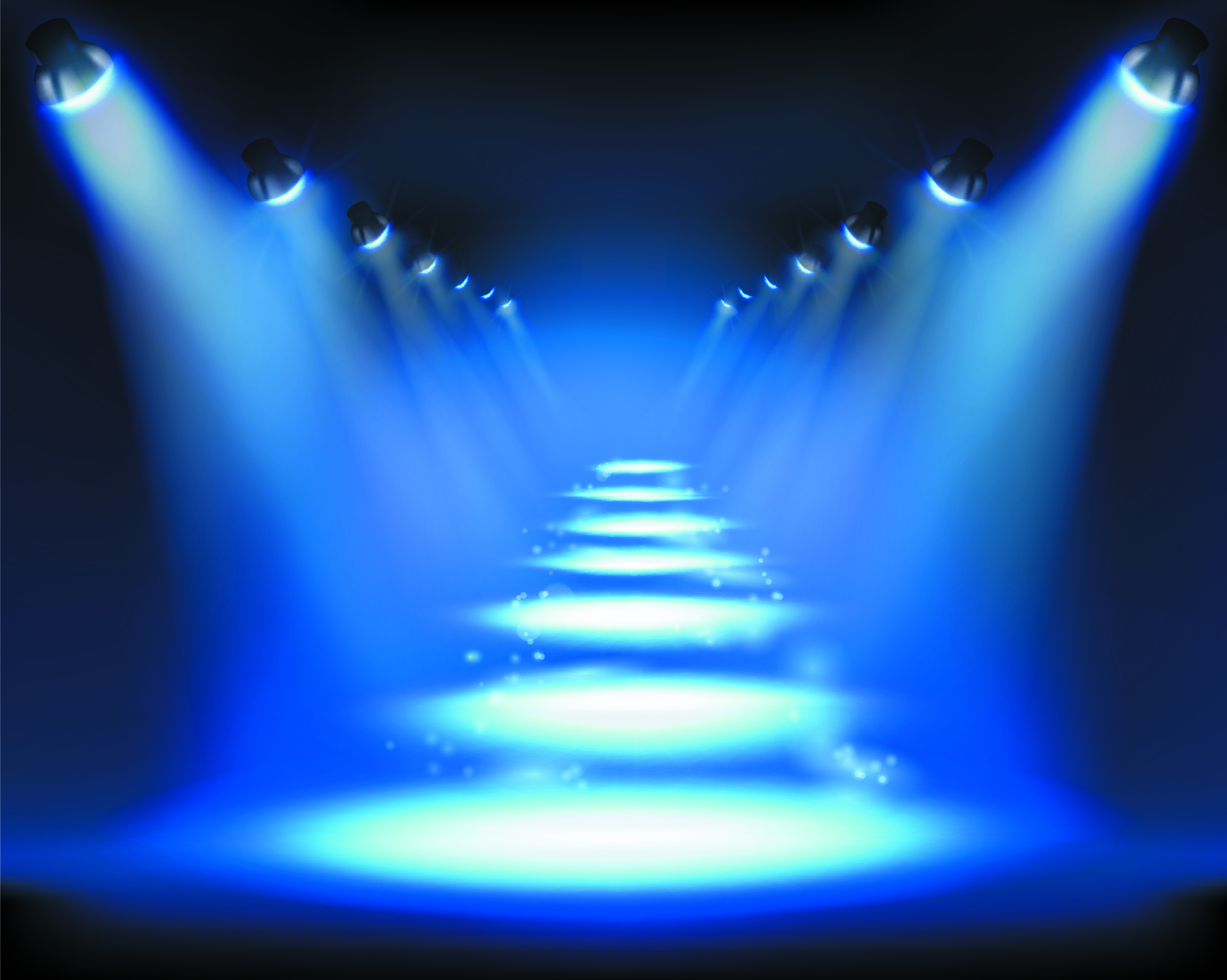 stage and spotlights design vector