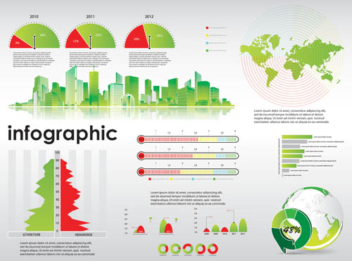 statistical chart vector art