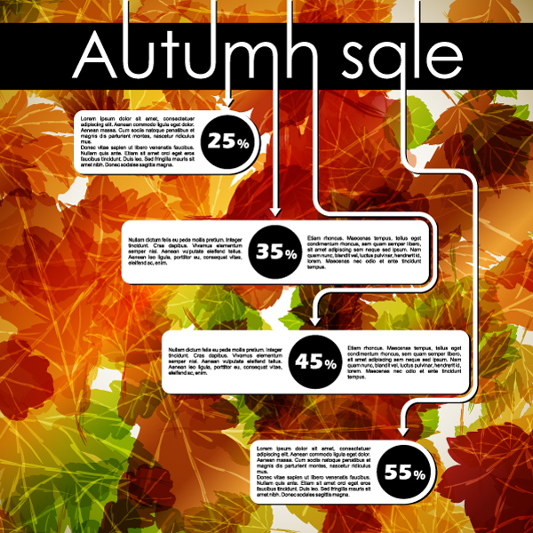 autumn discount design vector