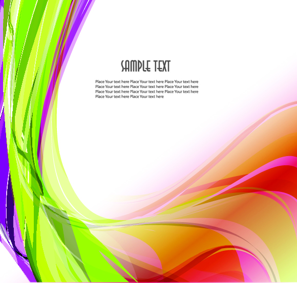 abstract colored dynamic wave line vector