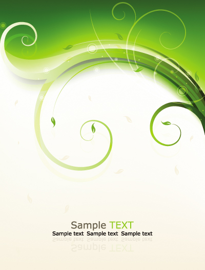 green dynamic background art vector