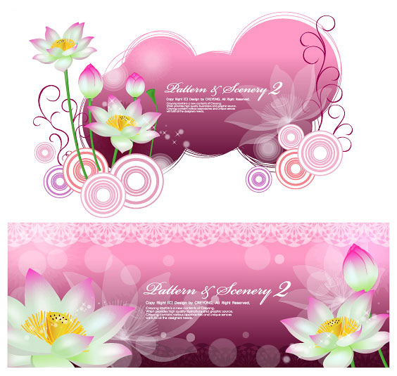 lotus fantasy background vector